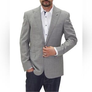 Ralph Lauren Black Label 38R Italy Wool Houndstooth Slim Blazer